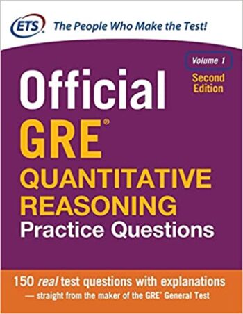PORTADA DEL LIBRO OFICIAL GRE QUANTITATIVE REASONING PRACTICE QUESTIONS - ISBN 9781259863509