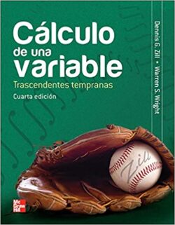 PORTADA DEL LIBRO CÁLCULO DE UNA VARIABLE TRASCENDENTES TEMPRANAS - ISBN 9786071505019