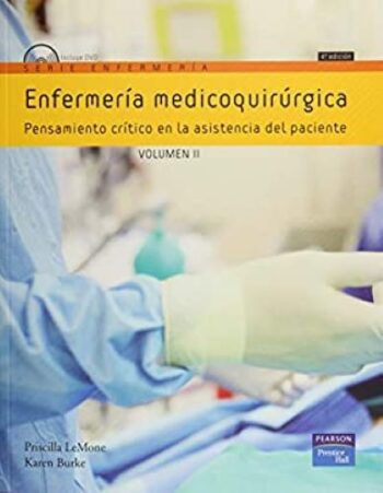 PORTADA DEL LIBRO ENFERMERÍA MEDICOQUIRÚRGICA pensamiento crítico en la asistencia del paciente volumen 2 ISBN 9788483225189